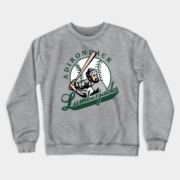 Adirondack Lumberjacks Baseball Crewneck Sweatshirt by MindsparkCreative